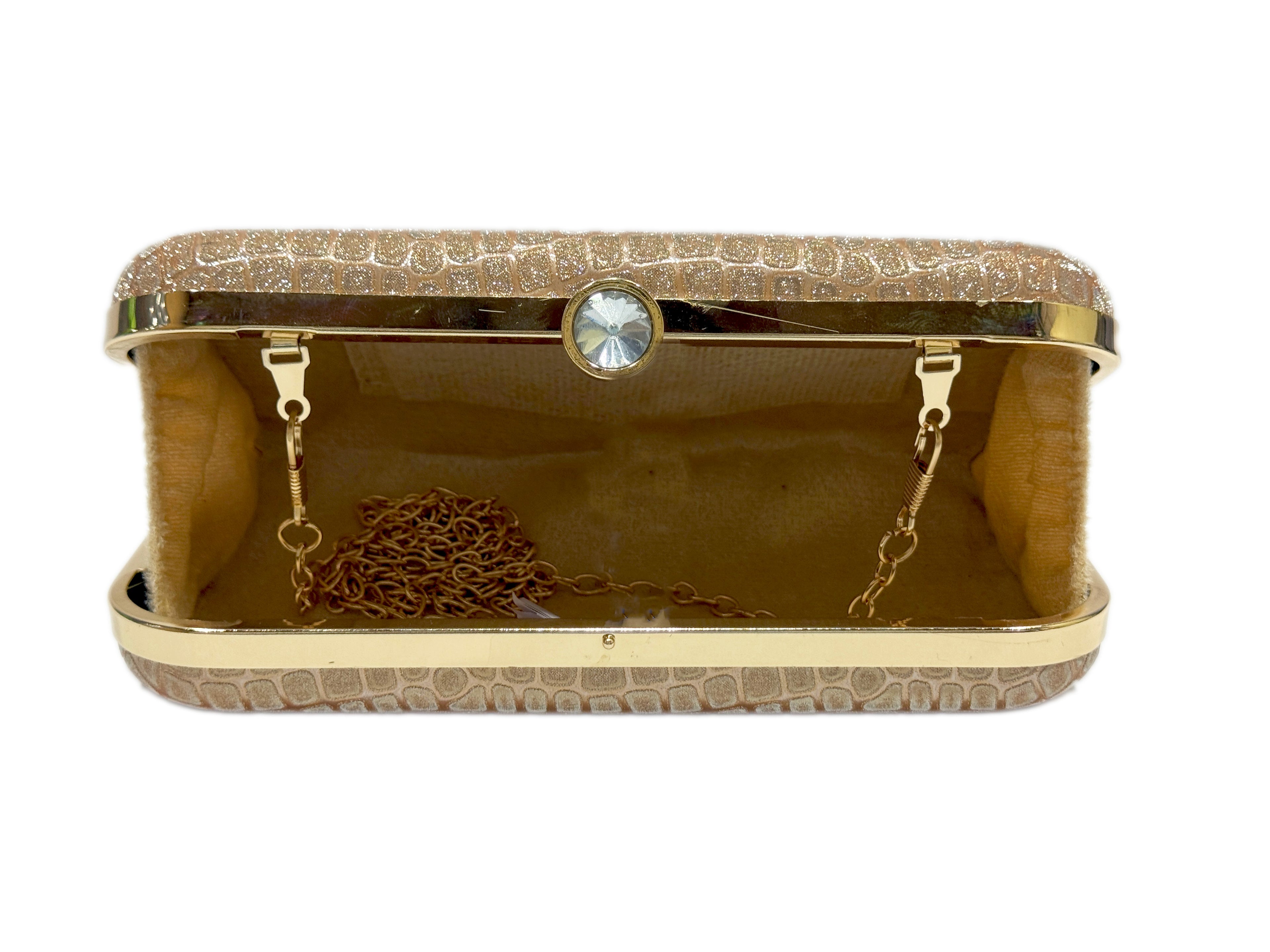 Gold Glitter Party Clutch
