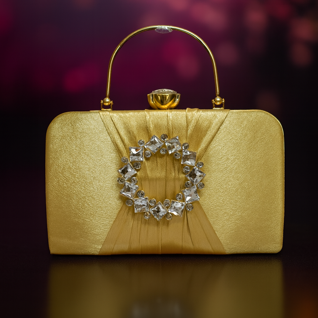 Gold Stone Ring Clutch