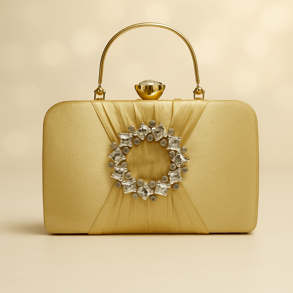 Gold Stone Ring Clutch