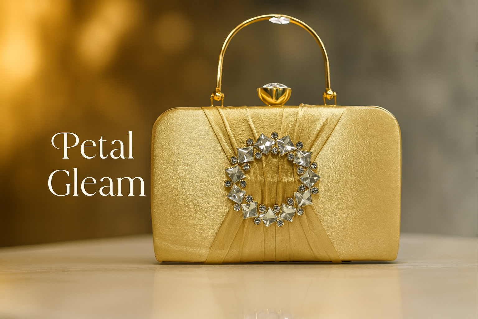 Gold Stone Ring Clutch