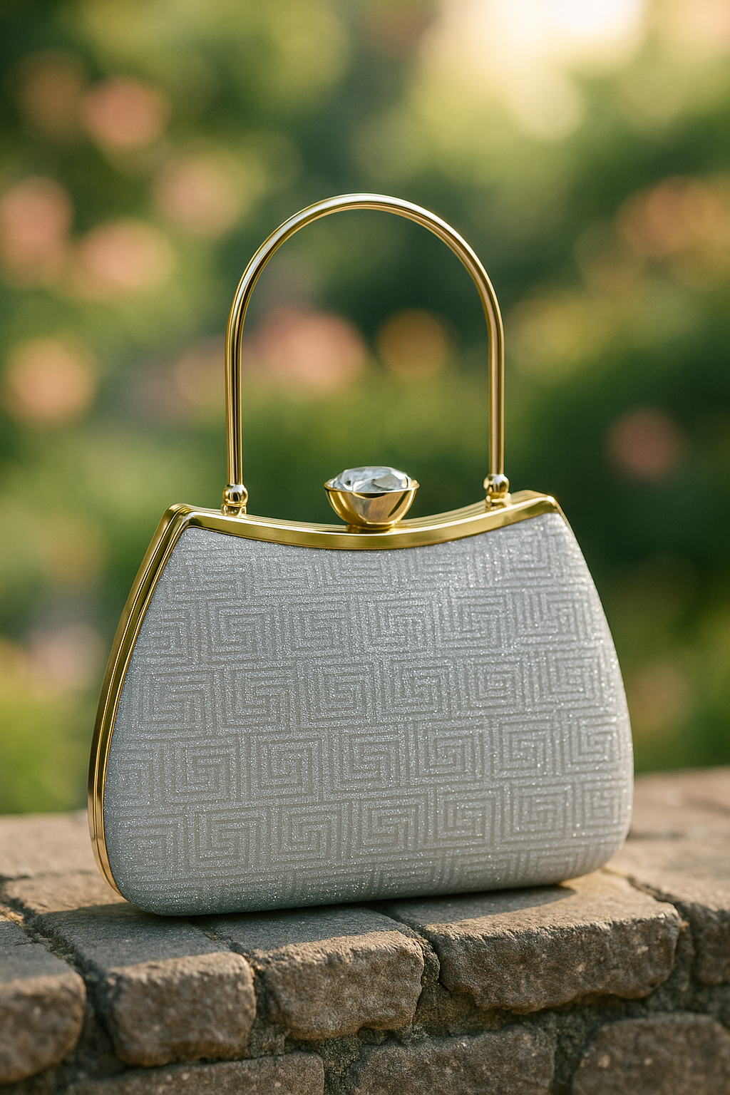 Silver Handle Clutch