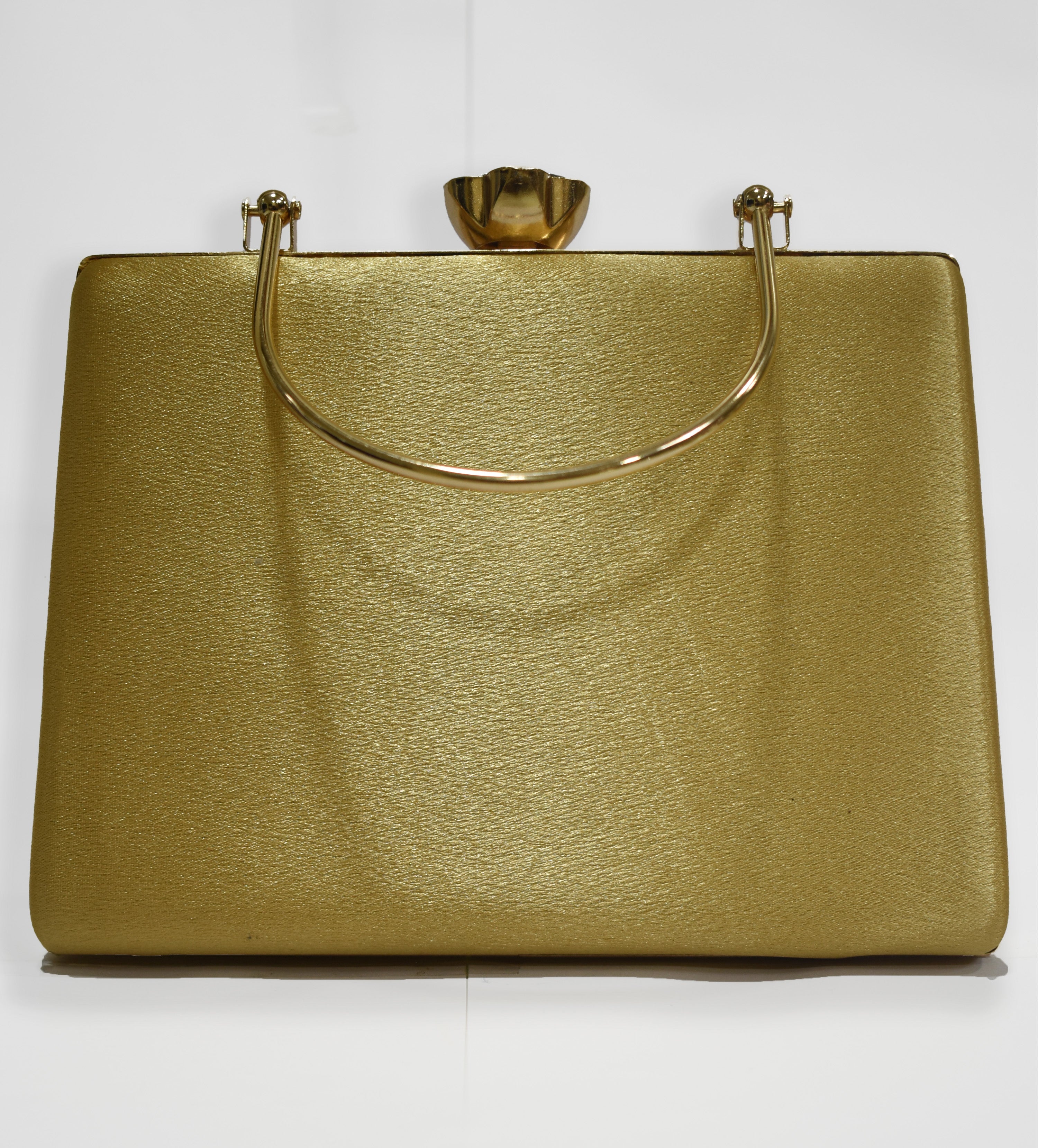 Gold Criss Cross Clutch