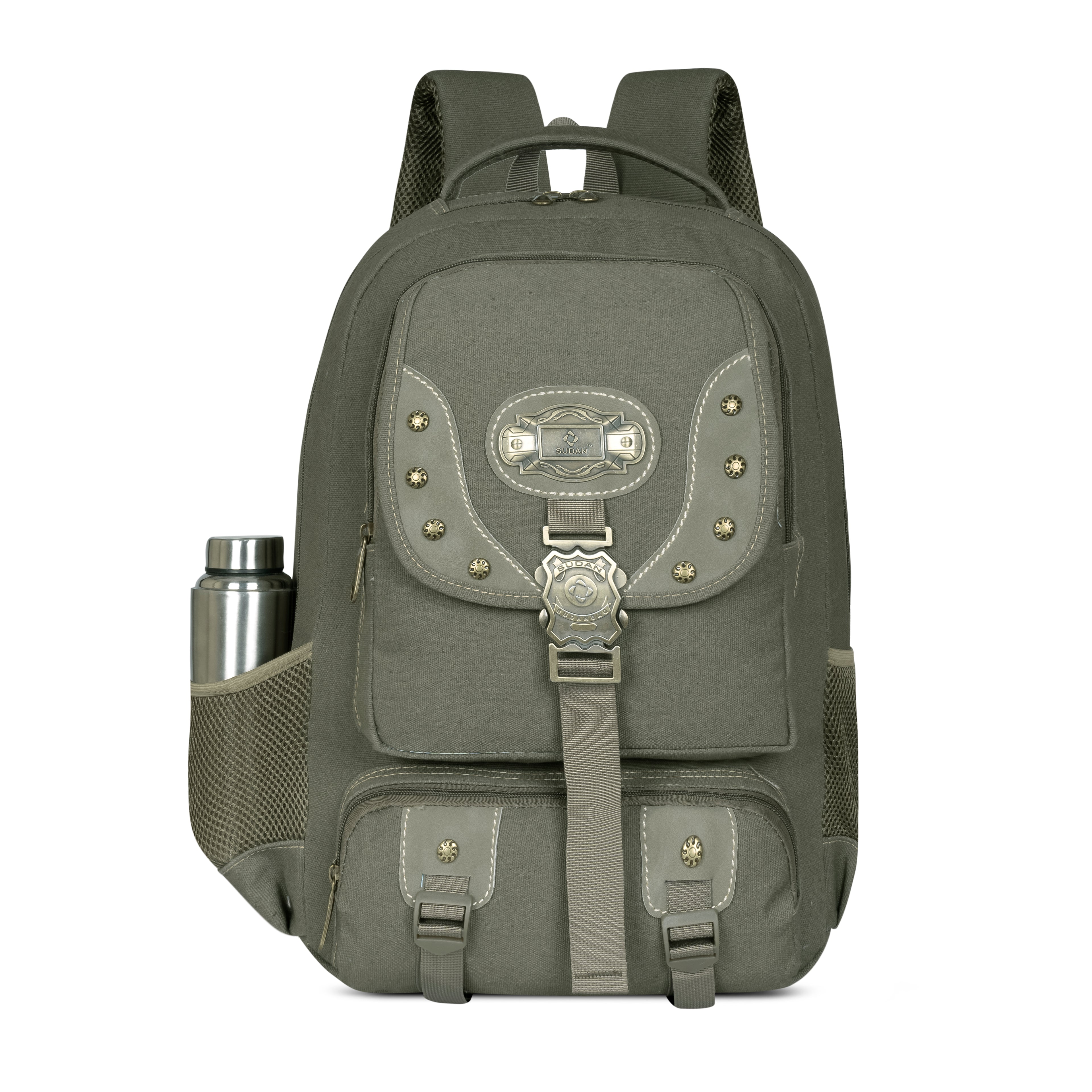 Vintage Adventurer Backpack - Heavy-Duty Canvas Multi-Utility Pack