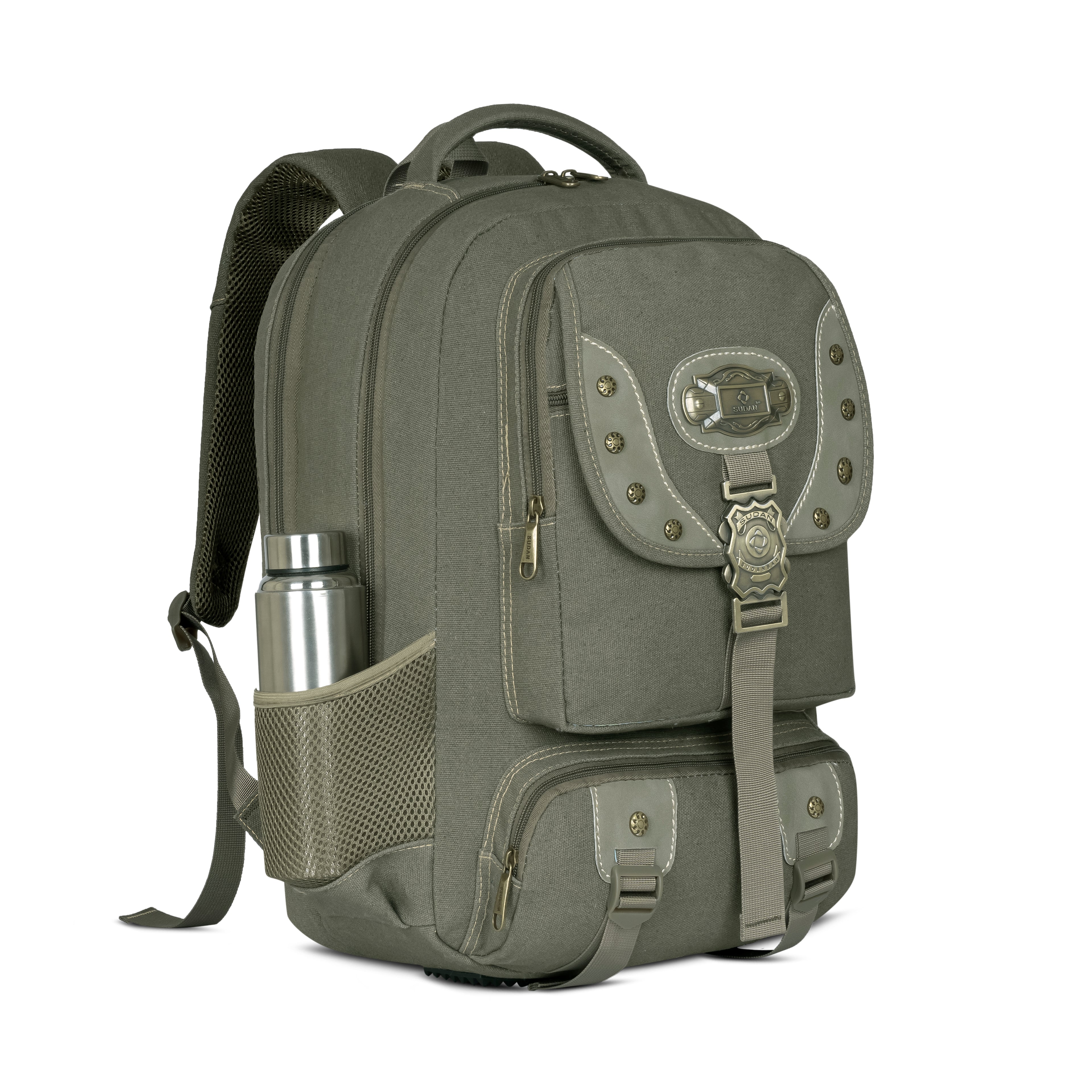 Vintage Adventurer Backpack - Heavy-Duty Canvas Multi-Utility Pack