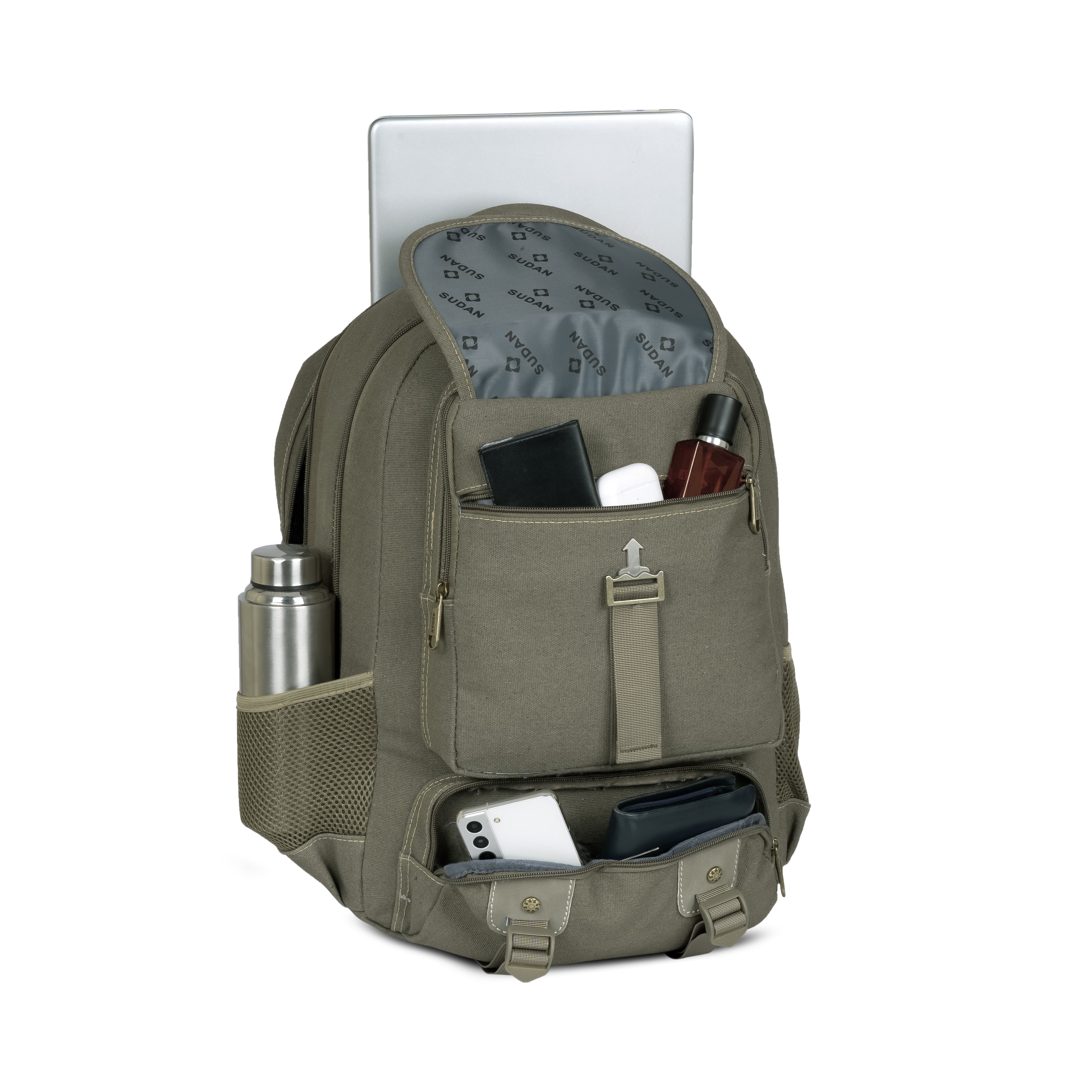 Vintage Adventurer Backpack - Heavy-Duty Canvas Multi-Utility Pack