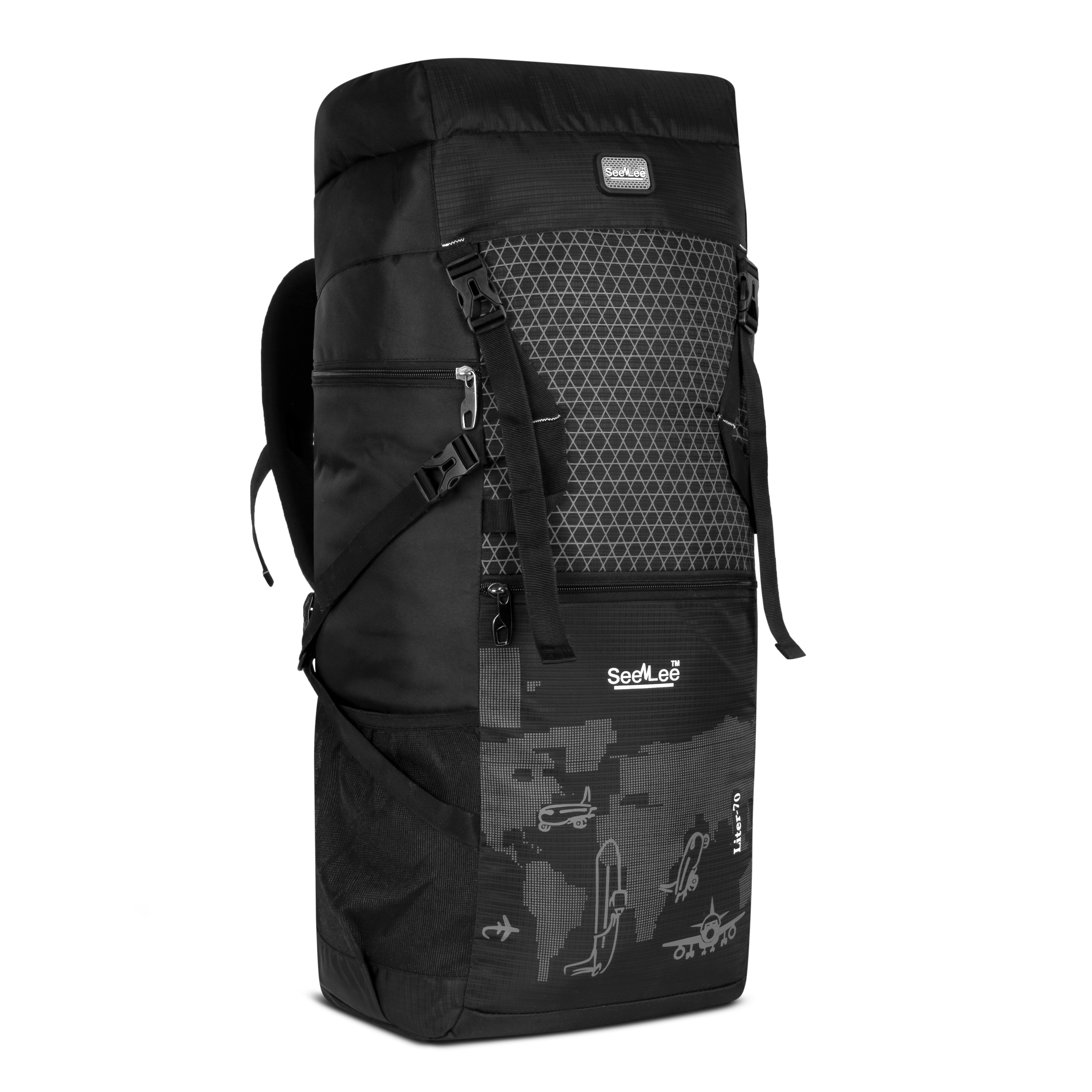 70L Trekking Backpack | Large Capacity Hiking & Travel Rucksack with Padded Shoulder Straps, Water-Resistant, Multi-Compartment Outdoor Backpack