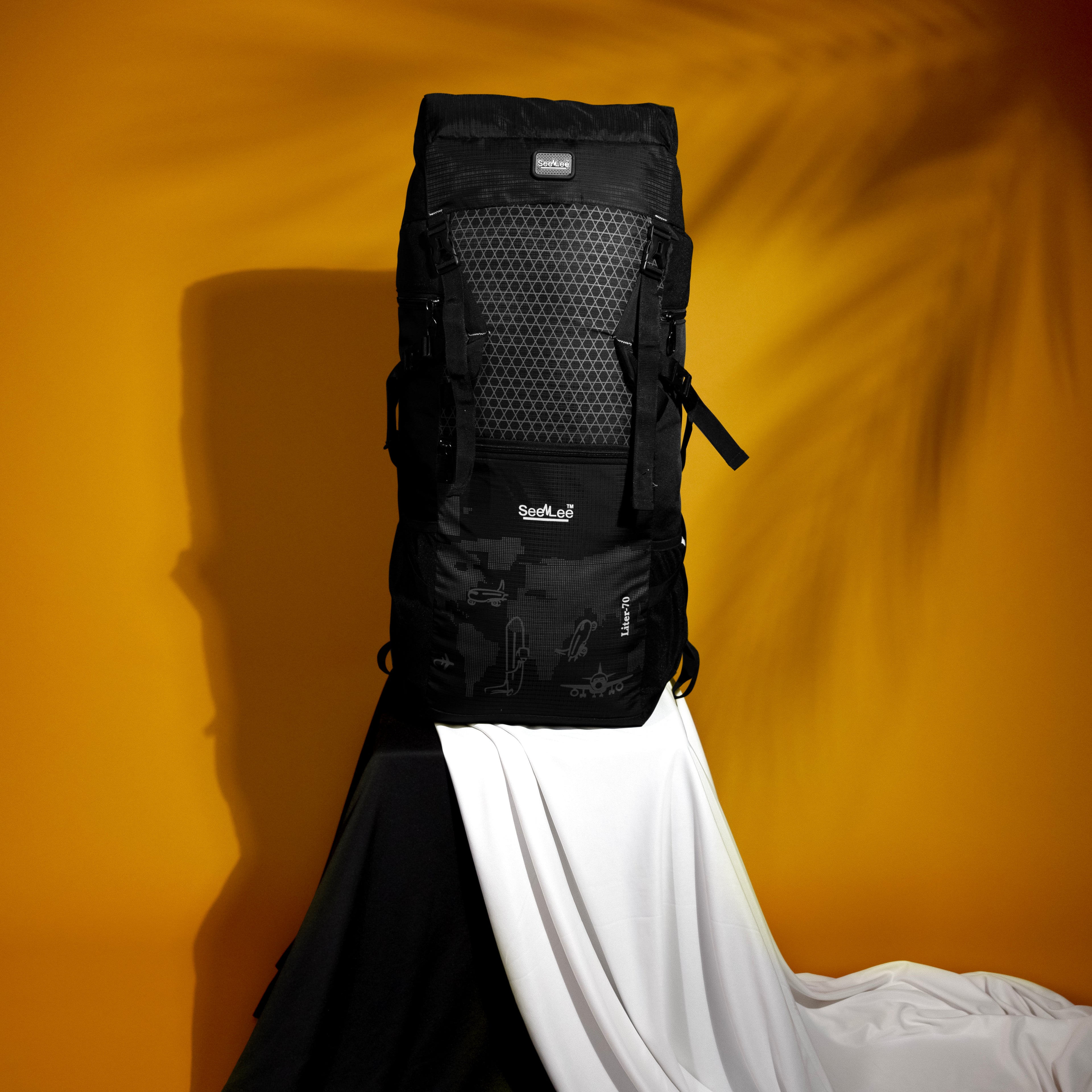 70L Trekking Backpack | Large Capacity Hiking & Travel Rucksack with Padded Shoulder Straps, Water-Resistant, Multi-Compartment Outdoor Backpack